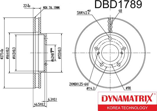 Dynamatrix DBD1789 - Brake Disc autospares.lv