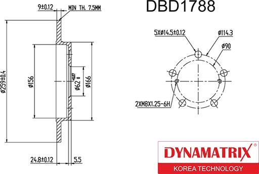 Dynamatrix DBD1788 - Brake Disc autospares.lv