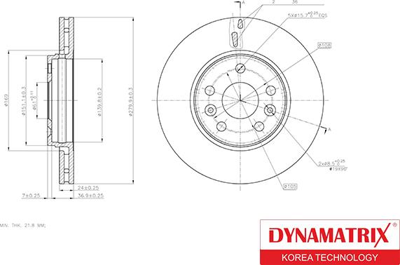 Dynamatrix DBD1733 - Brake Disc autospares.lv