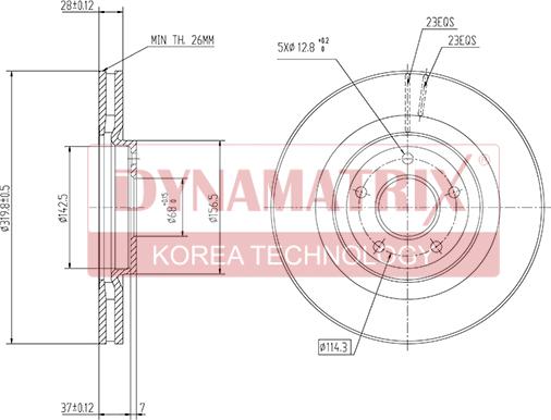 Dynamatrix DBD1724 - Brake Disc autospares.lv