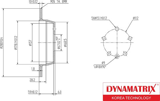 Dynamatrix DBD861 - Brake Disc autospares.lv