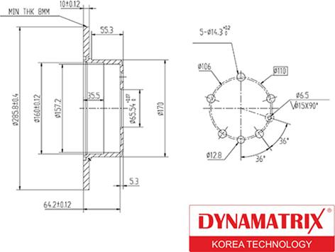 Dynamatrix DBD811 - Brake Disc autospares.lv