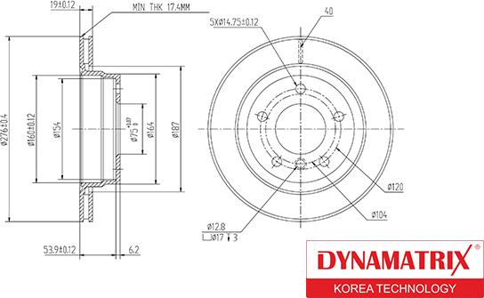 Dynamatrix DBD831 - Brake Disc autospares.lv