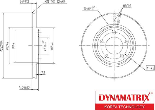 Dynamatrix DBD366 - Brake Disc autospares.lv