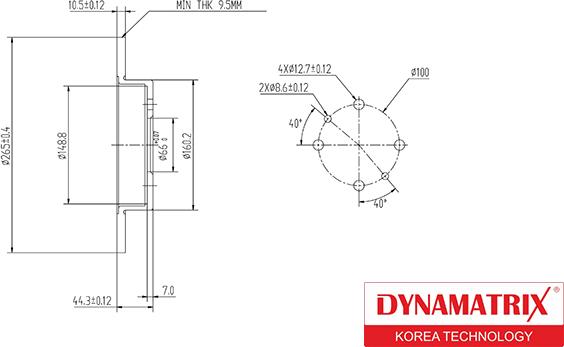 Dynamatrix DBD362 - Brake Disc autospares.lv