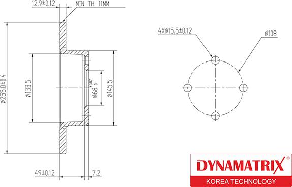 Dynamatrix DBD318 - Brake Disc autospares.lv