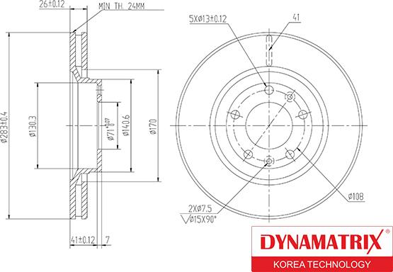 Dynamatrix DBD264 - Brake Disc autospares.lv