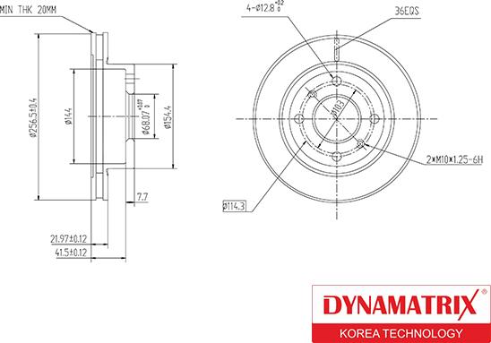 Dynamatrix DBD260 - Brake Disc autospares.lv