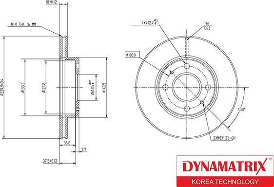 Dynamatrix DBD227 - Brake Disc autospares.lv