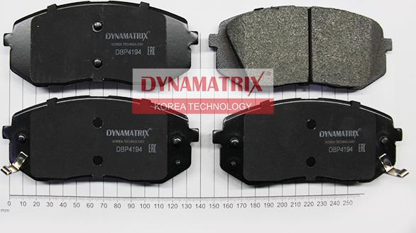 Dynamatrix DBP4194 - Brake Pad Set, disc brake autospares.lv