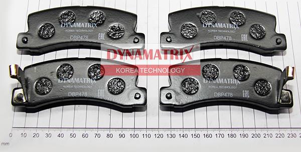 Dynamatrix DBP478 - Brake Pad Set, disc brake autospares.lv