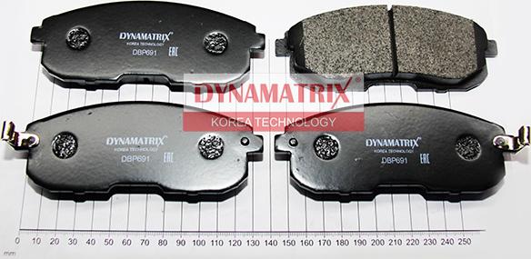 Dynamatrix DBP691 - Brake Pad Set, disc brake autospares.lv