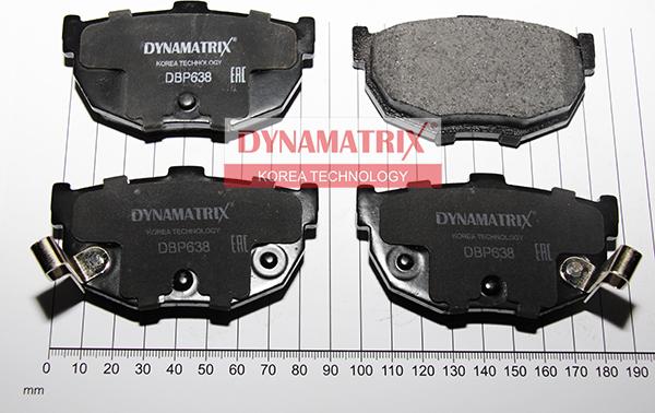 Dynamatrix DBP638 - Brake Pad Set, disc brake autospares.lv