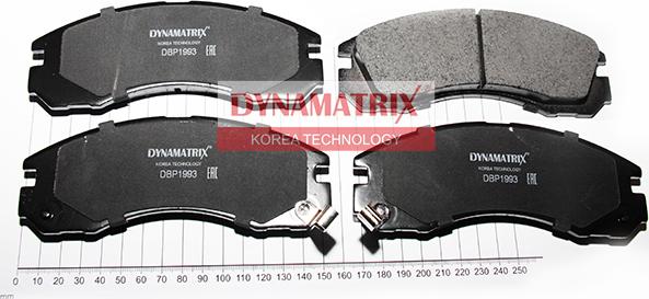 Dynamatrix DBP1993 - Brake Pad Set, disc brake autospares.lv