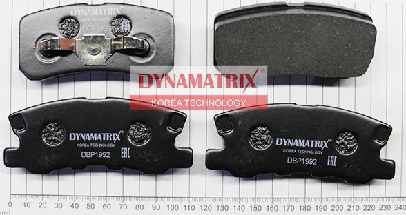 Dynamatrix DBP1992 - Brake Pad Set, disc brake autospares.lv