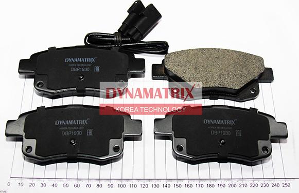 Dynamatrix DBP1930 - Brake Pad Set, disc brake autospares.lv