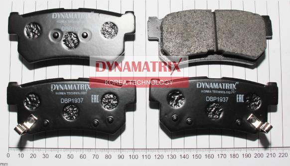 Dynamatrix DBP1937 - Brake Pad Set, disc brake autospares.lv