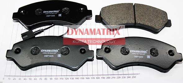 Dynamatrix DBP1925 - Brake Pad Set, disc brake autospares.lv