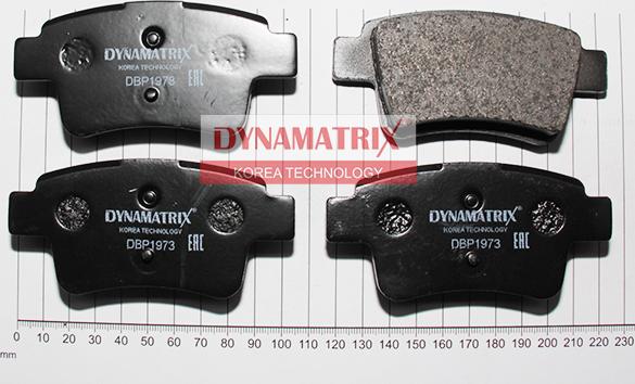 Dynamatrix DBP1973 - Brake Pad Set, disc brake autospares.lv