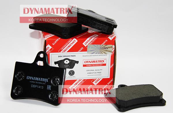 Dynamatrix DBP1413 - Brake Pad Set, disc brake autospares.lv