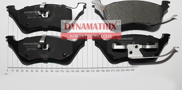 Dynamatrix DBP1475 - Brake Pad Set, disc brake autospares.lv
