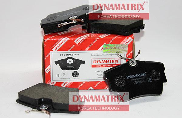 Dynamatrix DBP1516 - Brake Pad Set, disc brake autospares.lv