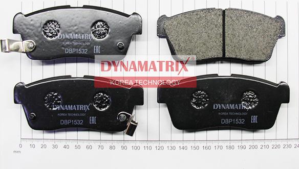 Dynamatrix DBP1532 - Brake Pad Set, disc brake autospares.lv