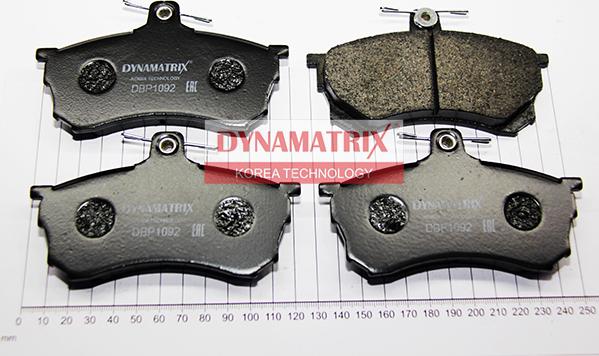 Dynamatrix DBP1092 - Brake Pad Set, disc brake autospares.lv