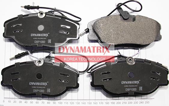 Dynamatrix DBP1000 - Brake Pad Set, disc brake autospares.lv