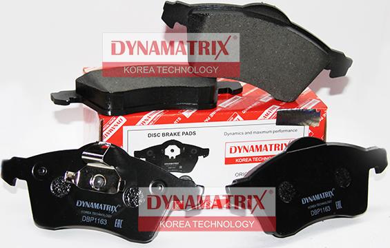 Dynamatrix DBP1163 - Brake Pad Set, disc brake autospares.lv