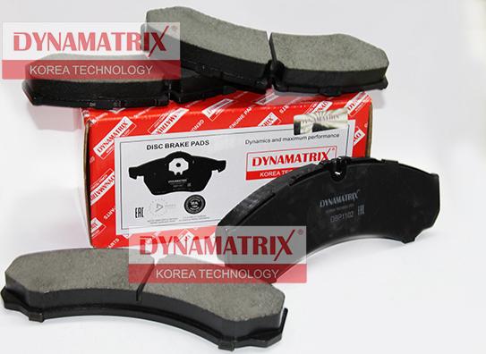Dynamatrix DBP1102 - Brake Pad Set, disc brake autospares.lv