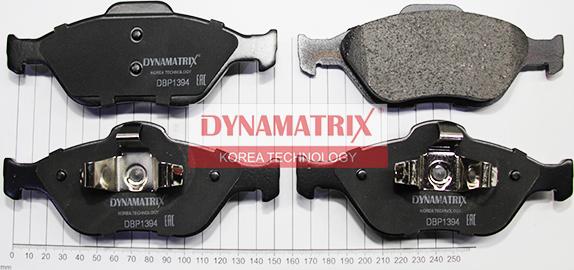 Dynamatrix DBP1394 - Brake Pad Set, disc brake autospares.lv