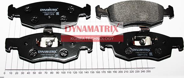 Dynamatrix DBP1376 - Brake Pad Set, disc brake autospares.lv