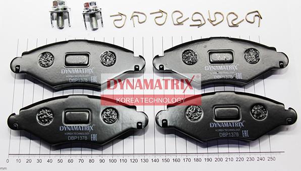 Dynamatrix DBP1378 - Brake Pad Set, disc brake autospares.lv