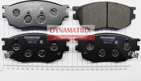 Dynamatrix DBP1707 - Brake Pad Set, disc brake autospares.lv