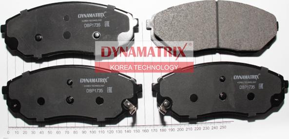 Dynamatrix DBP1735 - Brake Pad Set, disc brake autospares.lv