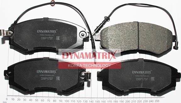 Dynamatrix DBP1737 - Brake Pad Set, disc brake autospares.lv