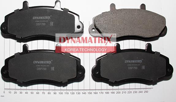 Dynamatrix DBP700 - Brake Pad Set, disc brake autospares.lv