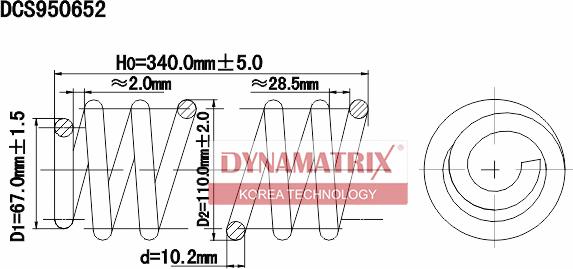 Dynamatrix DCS950652 - Coil Spring autospares.lv