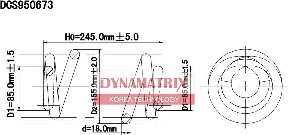 Dynamatrix DCS950673 - Coil Spring autospares.lv