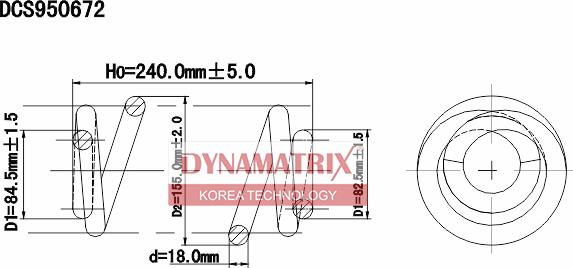 Dynamatrix DCS950672 - Coil Spring autospares.lv