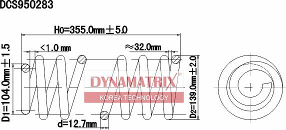 Dynamatrix DCS950283 - Coil Spring autospares.lv