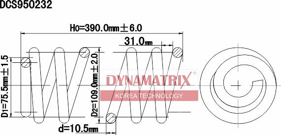 Dynamatrix DCS950232 - Coil Spring autospares.lv