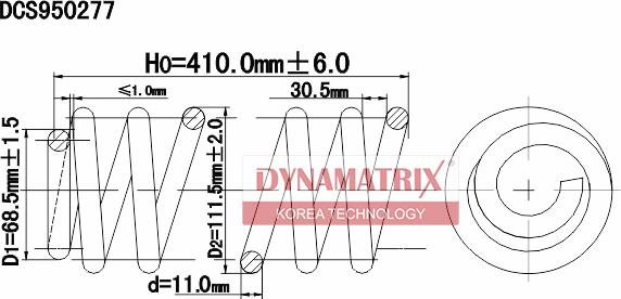 Dynamatrix DCS950277 - Coil Spring autospares.lv