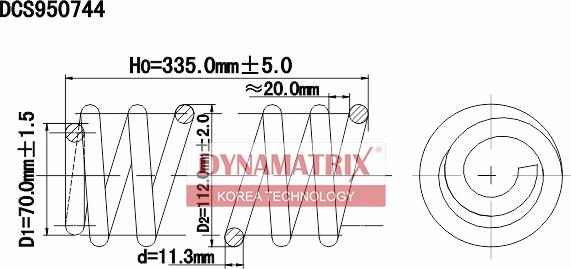 Dynamatrix DCS950744 - Coil Spring autospares.lv