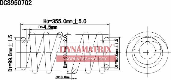 Dynamatrix DCS950702 - Coil Spring autospares.lv