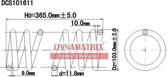 Dynamatrix DCS101611 - Coil Spring autospares.lv