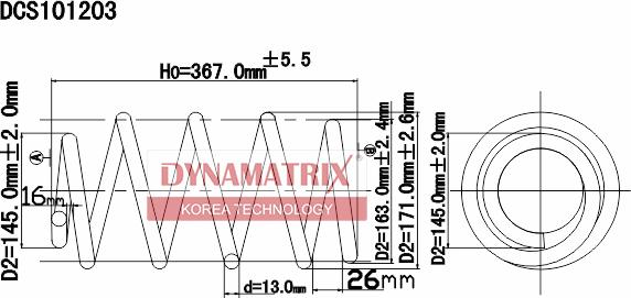 Dynamatrix DCS101203 - Coil Spring autospares.lv