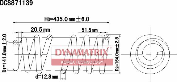 Dynamatrix DCS871139 - Coil Spring autospares.lv