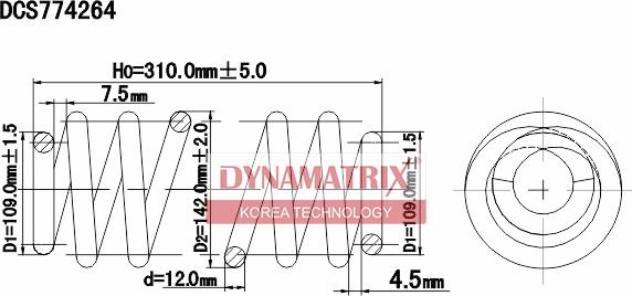 Dynamatrix DCS774264 - Coil Spring autospares.lv